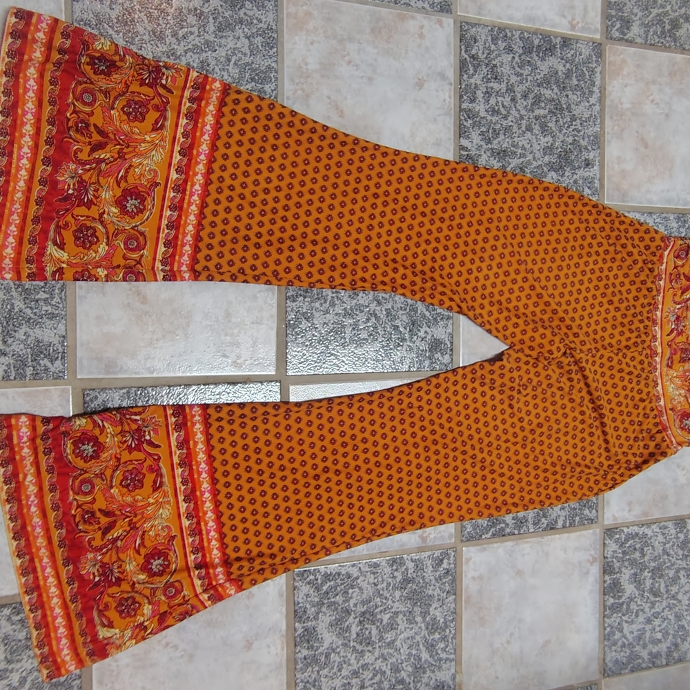 Earthbound Bohemian Floral Wide-Leg Pants